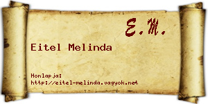 Eitel Melinda névjegykártya