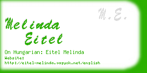 melinda eitel business card